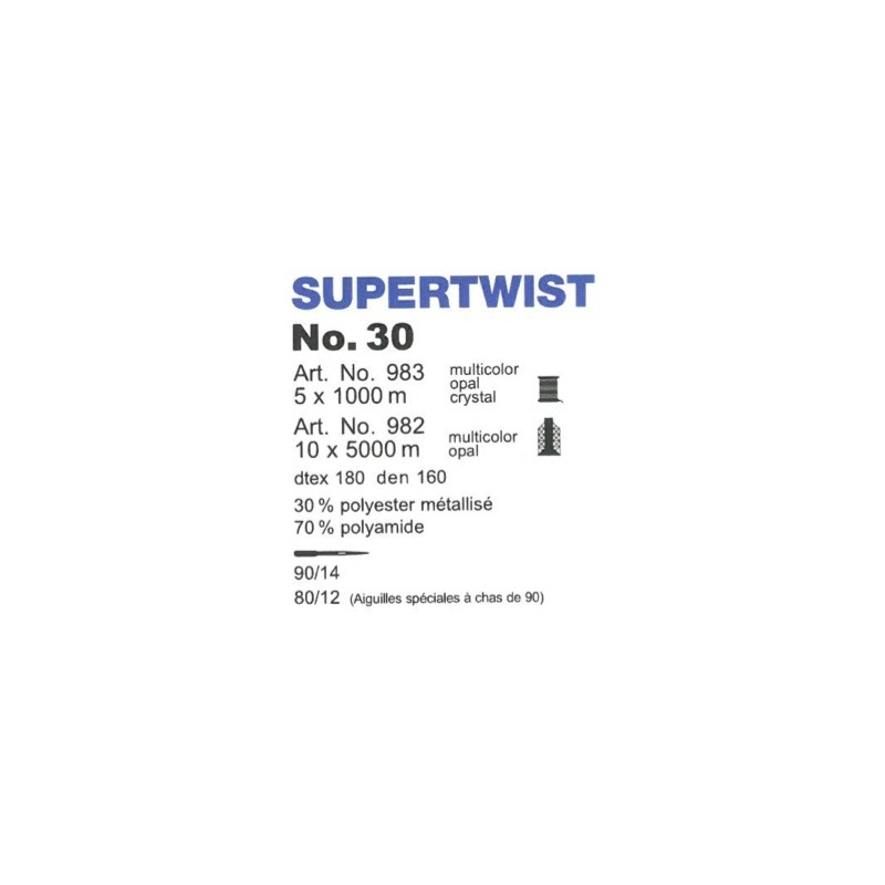 Bobine Supertwist n°30 | 1000 mètres