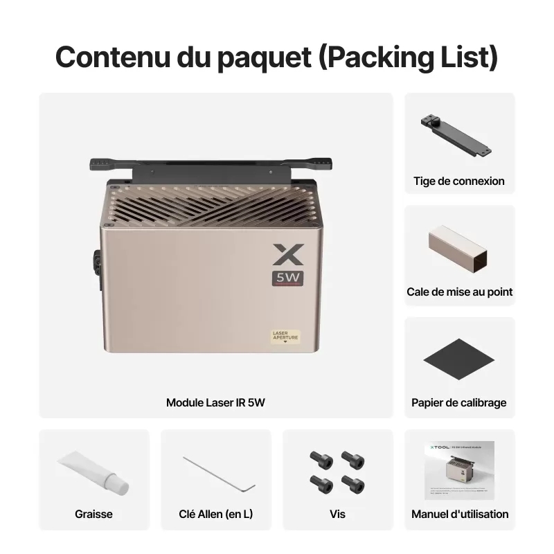 Module laser infrarouge (IR) 5 W | xTool P3