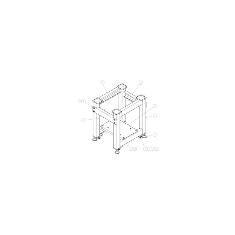 Châssis (table) métallique pour Barudan (Junior/Pro) -  NH110000